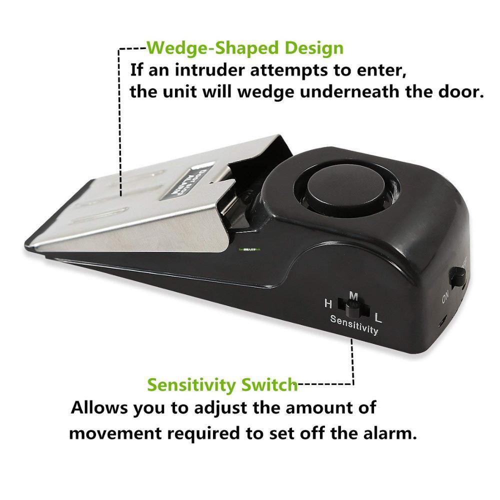 Electronic Burglar Alarm Intelligent Home Security Wedge Door Stop Alarm