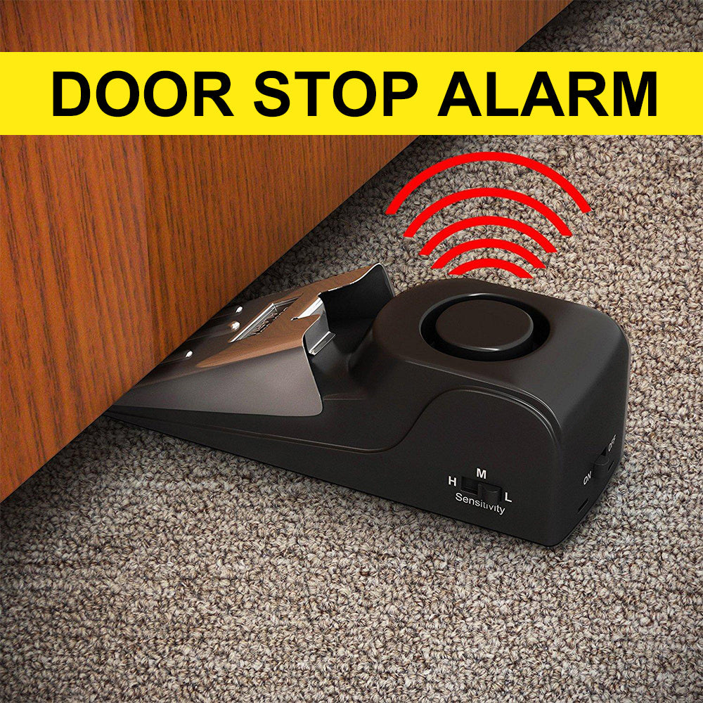 Electronic Burglar Alarm Intelligent Home Security Wedge Door Stop Alarm