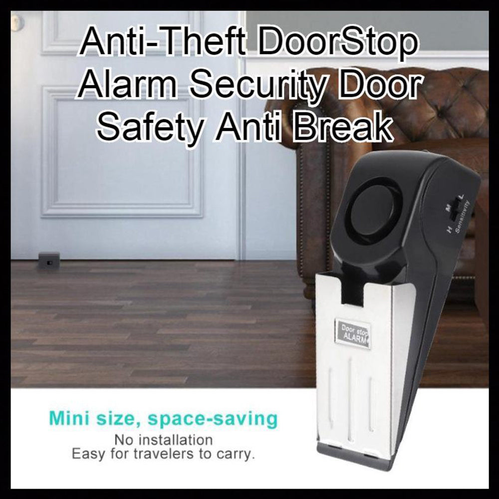Electronic Burglar Alarm Intelligent Home Security Wedge Door Stop Alarm