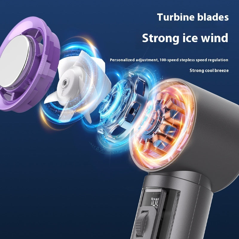 Mini-portable USB Rechargeable Handheld High-speed Turbo Fan