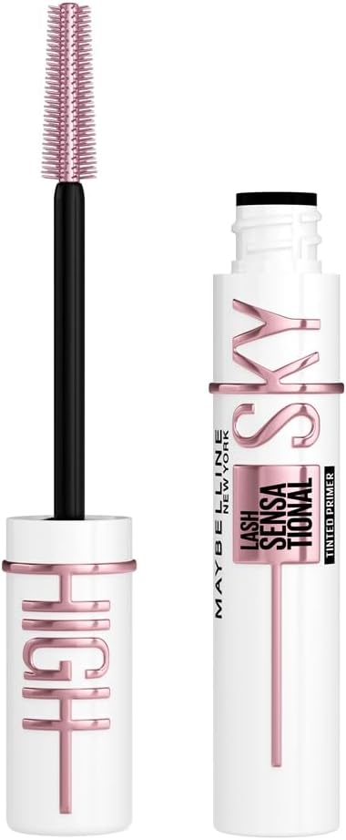 Maybelline Lash Sensational Sky High Mascara, Volumising & Lengthening Mascara, Washable Flake-Free Formula Infused with Bamboo Extract & Fibres, 7.2 ml, Shade: 01