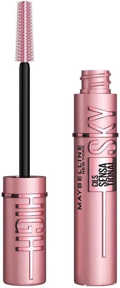 Maybelline Lash Sensational Sky High Mascara, Volumising & Lengthening Mascara, Washable Flake-Free Formula Infused with Bamboo Extract & Fibres, 7.2 ml, Shade: 01