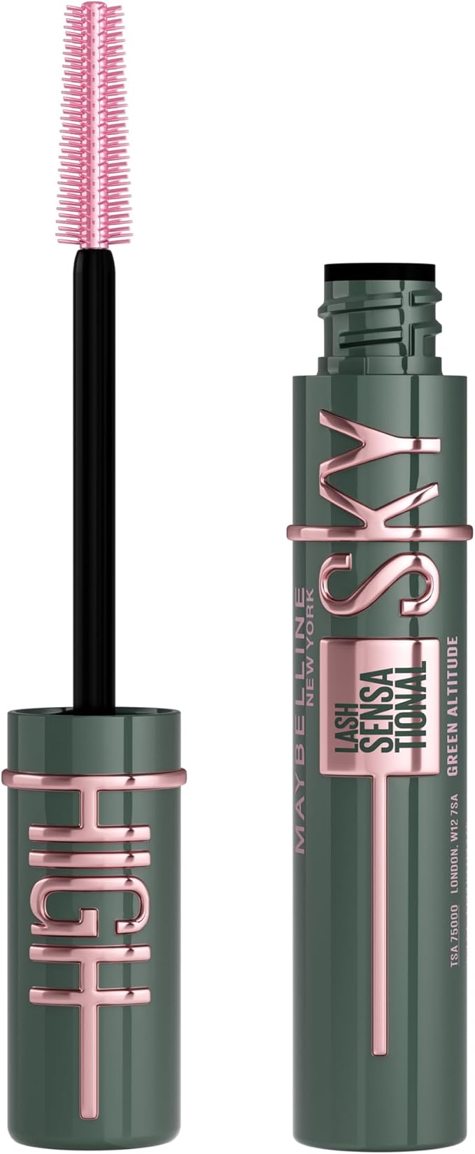 Maybelline Lash Sensational Sky High Mascara, Volumising & Lengthening Mascara, Washable Flake-Free Formula Infused with Bamboo Extract & Fibres, 7.2 ml, Shade: 01