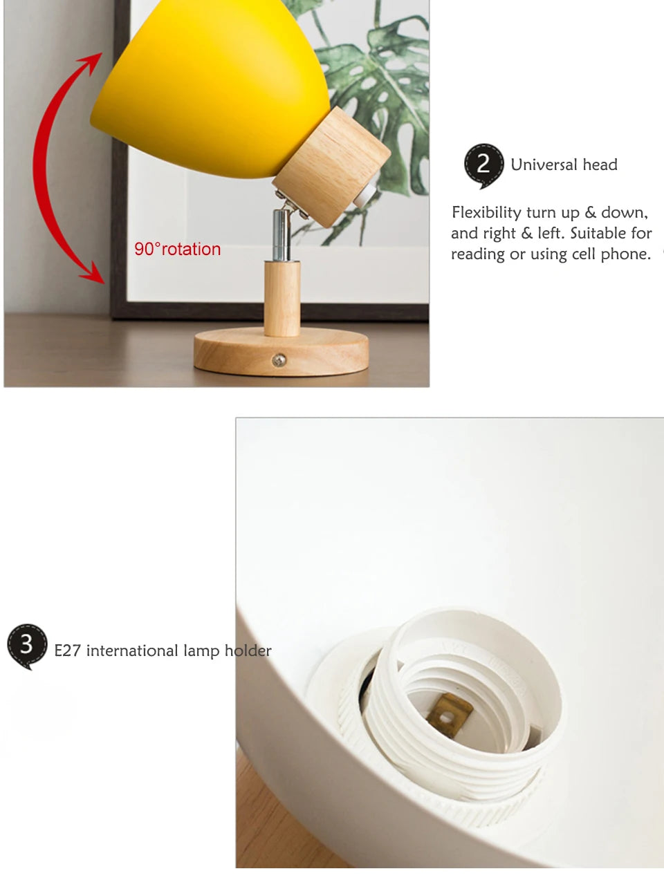 Wooden Nordic Wall Lamp With Switch Modern Wall Sconce For Bedroom