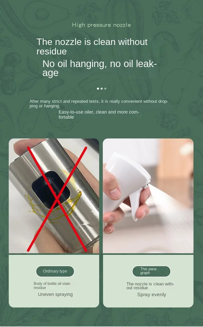 Household Edible Olive Oil Spray Bottle