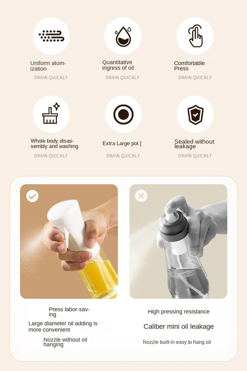 Household Edible Olive Oil Spray Bottle