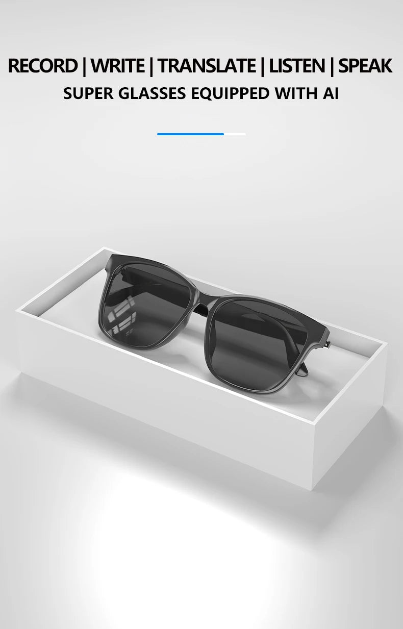 HY-C8 AI Smart Glasses Intelligent Real-time Language Translator Bluetooth Sunglasses