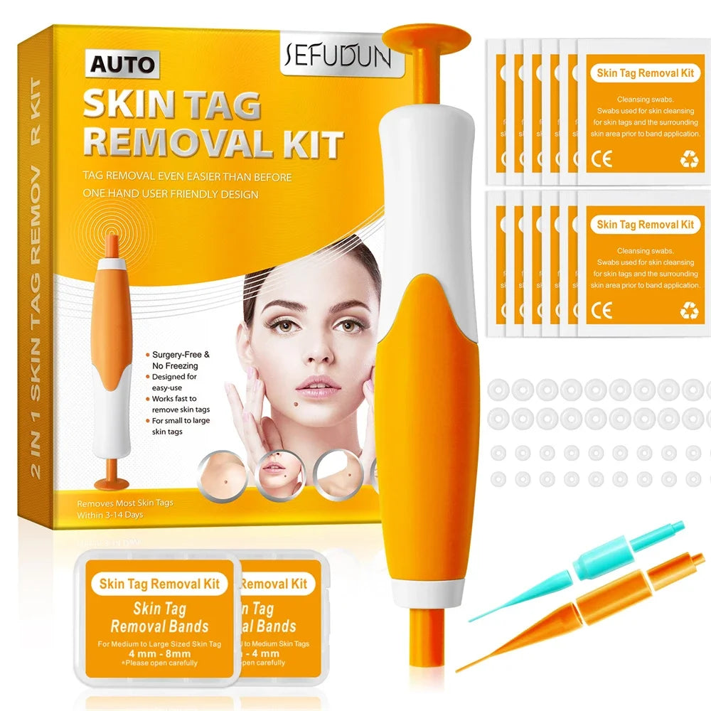 2 IN 1 Auto Micro Skin Tag Remover Device Skin Tag Removal Kit