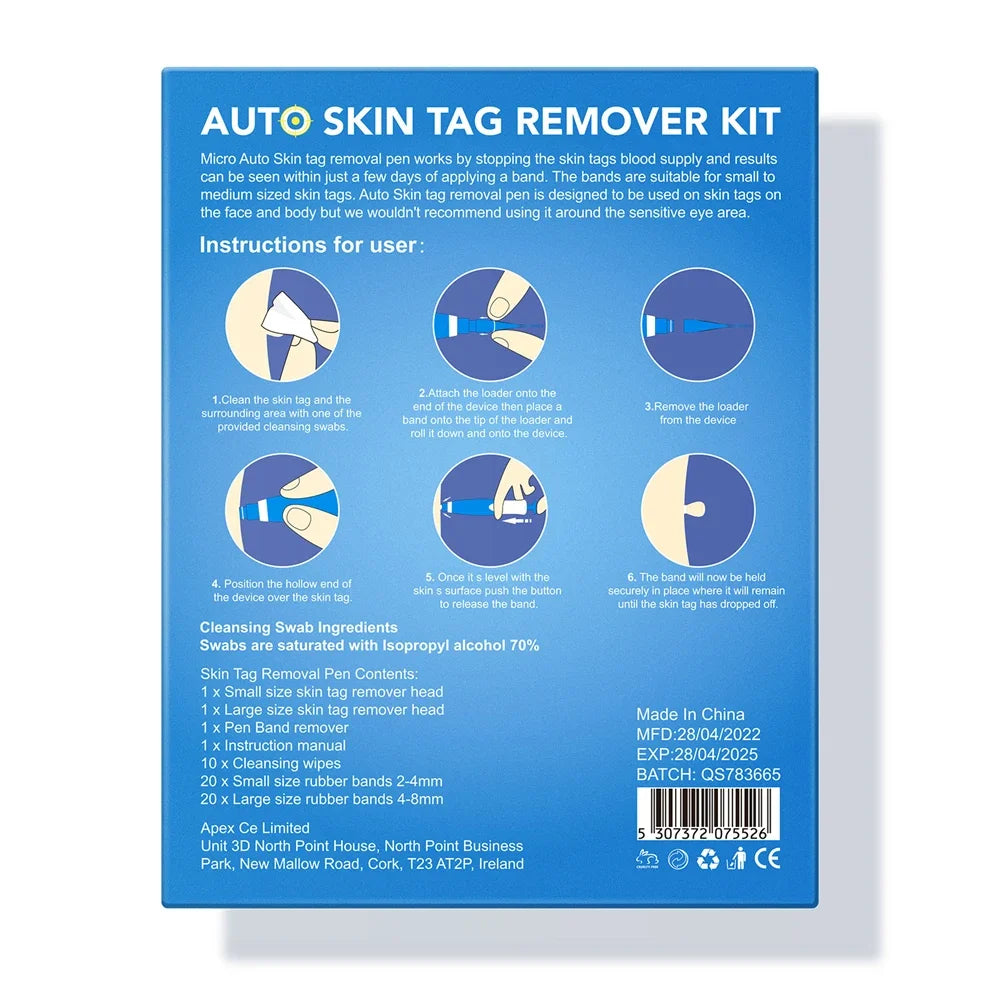 2 IN 1 Auto Micro Skin Tag Remover Device Skin Tag Removal Kit